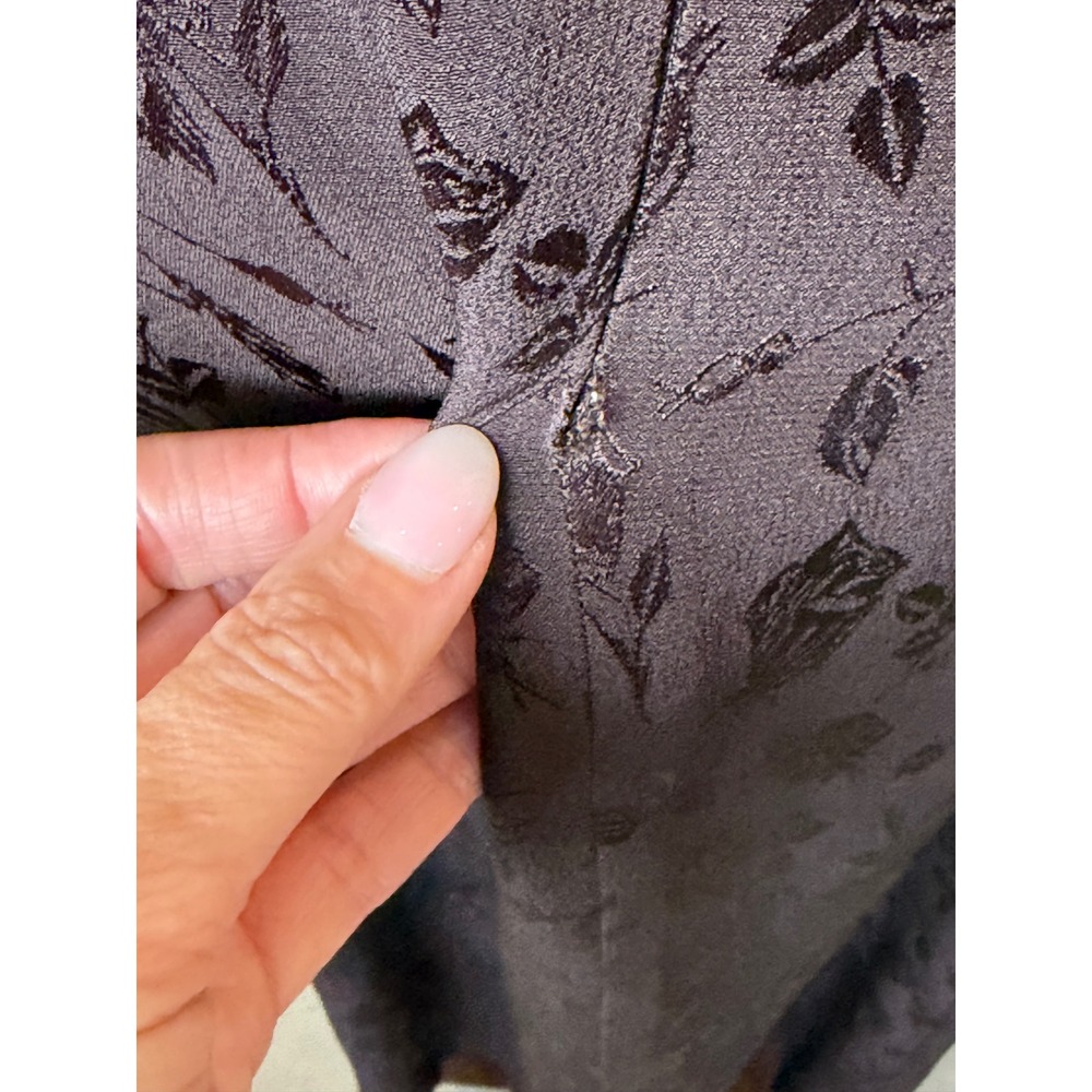 Laura Ashley Vintage 90s Dress Women 8 Brown Floral Jacquard Maxi Cottagecore - Picture 9 of 11